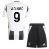 Maillot de Supporter Juventus Vlahovic 9 Domicile 2024-25 Pour Enfant